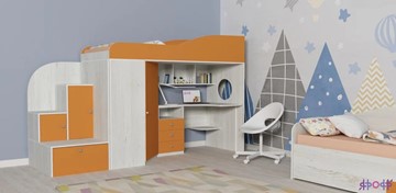 Детская кровать-шкаф Кадет-1, корпус Винтерберг, фасад Оранжевый в Брянске