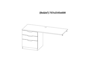 Кровать детская с письменным столом и шкафом POLINI Kids Simple Белый / Бетон в Брянске - предосмотр 9