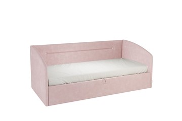 Кровать детская 0.9 Альба (Софа), нежно-розовый (велюр) в Брянске