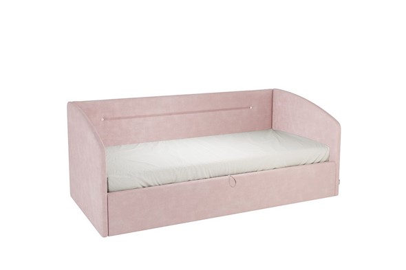 Кровать детская 0.9 Альба (Софа), нежно-розовый (велюр) в Брянске - изображение