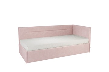 Кровать в детскую 0.9 Альба (Тахта), нежно-розовый (велюр) в Брянске