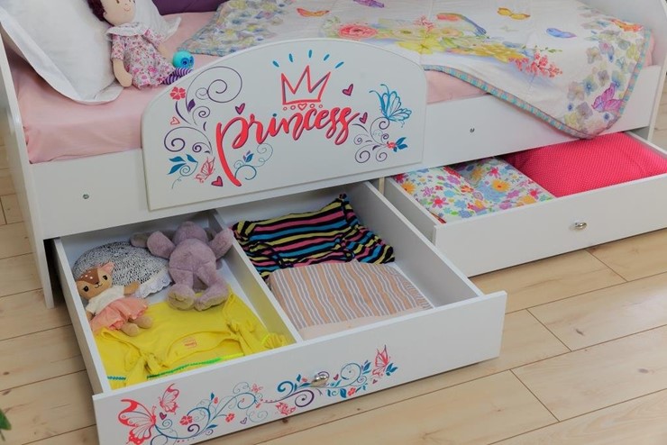 Кровать детская Эльза с бортиком, Розовый (щиты) в Брянске - изображение 6