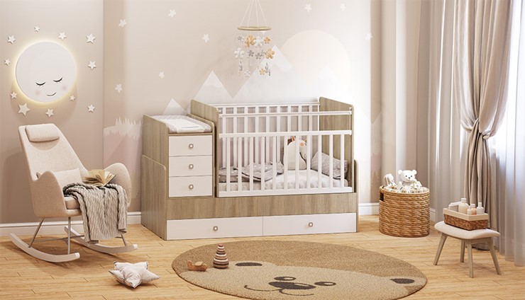 Кровать детская Фея 1100 Вяз-белый в Брянске - изображение 3