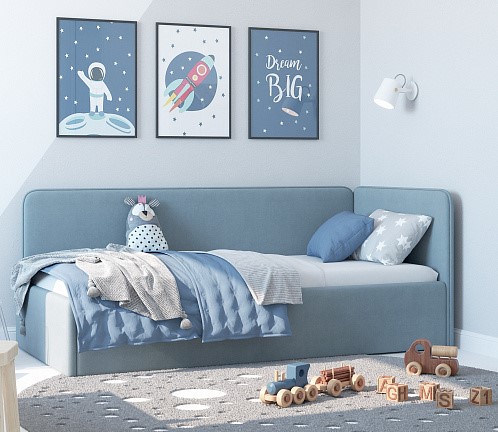 Детская кровать Leonardo голубой 160х70 в Брянске - изображение 4