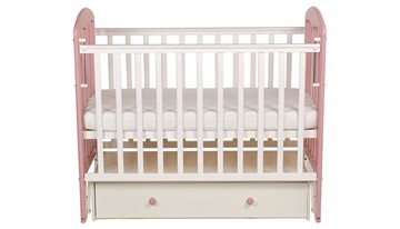 Кровать детская Polini kids Simple 328, белый-розовый в Брянске