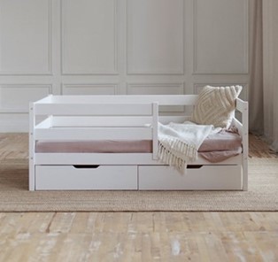 Кровать детская Софа с ящиками, цвет белый в Брянске - предосмотр