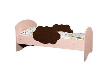 Детская кровать с бортиками Тучка, корпус Дуб млечный, фасад Венге в Брянске