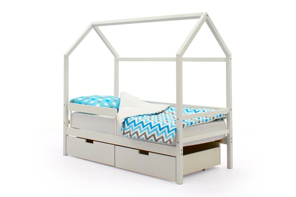 Кровать-домик в детскую Svogen белый в Брянске - изображение