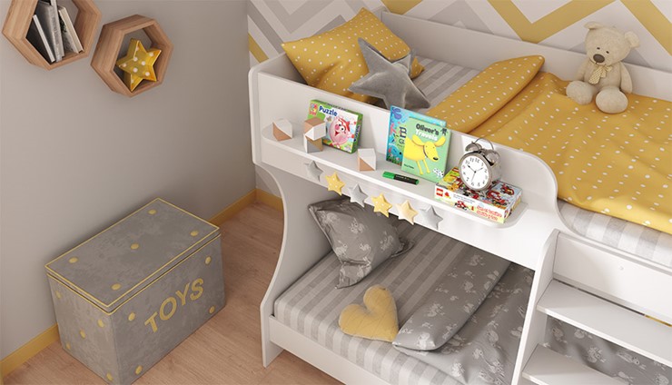 Кровать в детскую POLINI Kids Dream 1500 Белый в Брянске - изображение 3