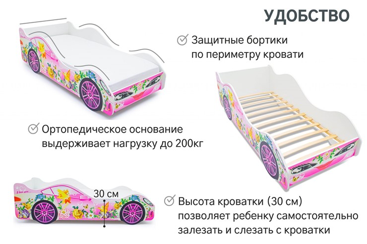 Кровать-машина детская Фея в Брянске - изображение 4