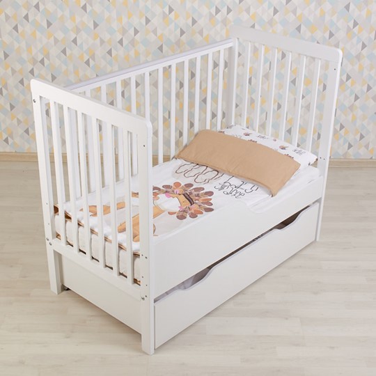 Кроватка для новорожденных POLINI Kids Simple 310-03 Белый в Брянске - изображение 1