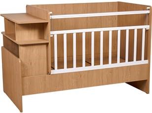 Детская кровать Polini kids Ameli 1150, белый-натуральный, серия Ameli в Брянске - предосмотр
