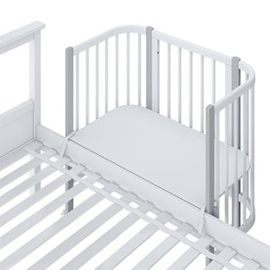 Кроватка-трансформер POLINI Kids Simple 120 Белый / Серый в Брянске - предосмотр 4