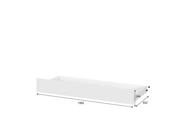 Выкатная кровать для детей Токио, белый текстурный (одинарная (0,9х2,0) + выкатная) в Брянске - предосмотр 4