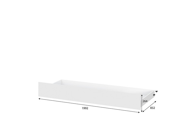 Выкатная кровать для детей Токио, белый текстурный (одинарная (0,9х2,0) + выкатная) в Брянске - изображение 4