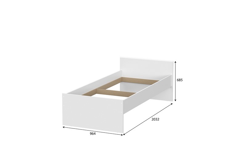 Выкатная кровать для детей Токио, белый текстурный (одинарная (0,9х2,0) + выкатная) в Брянске - изображение 3