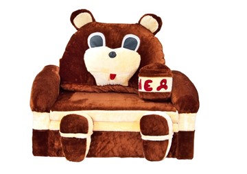 Детский диван Медведь с подушкой, ширина 120 см в Брянске