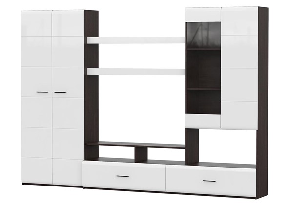 Набор мебели в гостиную МГС-7, венге/белый глянец в Брянске - изображение