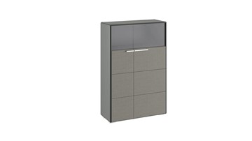 Распашной шкаф Наоми комбинированный двухстворчатый, цвет Фон серый, Джут ТД-208.07.29 в Брянске