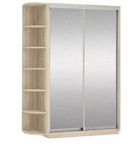 Шкаф Экспресс (2 зеркала), со стеллажом 1700x600x2400, дуб сонома в Брянске