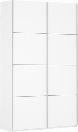 Шкаф-купе двухдверный Прайм (ДСП/ДСП) 1600x570x2300, белый снег в Брянске - изображение