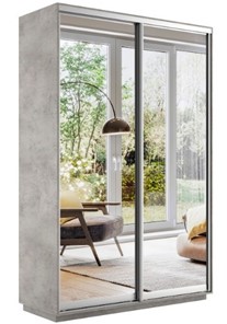 Шкаф 2-дверный Экспресс (2 зеркала) 1600x450x2400, бетон в Брянске - предосмотр