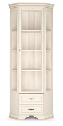 Шкаф-витрина угловой Сиена, Бодега белый / патина золото в Брянске - изображение