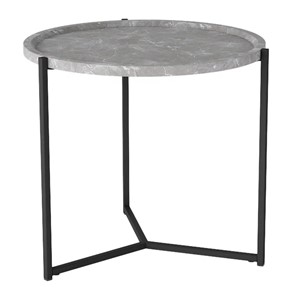 Круглый столик Бруно, серый мрамор/титан в Брянске