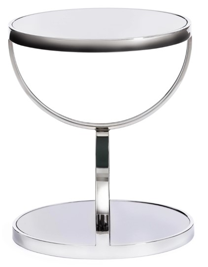 Кофейный столик GROTTO (mod. 9157) металл/дымчатое стекло, 42х42х50, хром в Брянске - изображение 1