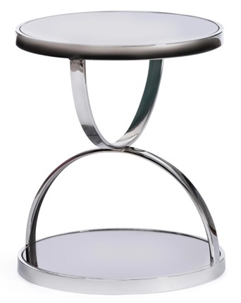 Кофейный столик GROTTO (mod. 9157) металл/дымчатое стекло, 42х42х50, хром в Брянске - изображение