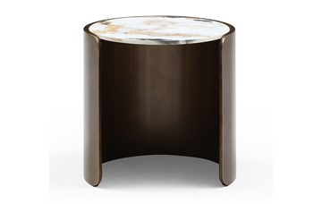 Круглый столик ET3095CI (D45) белая керамика /бронзовый в Брянске
