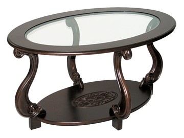 Стеклянный столик Овация-С, темно-коричневый в Брянске