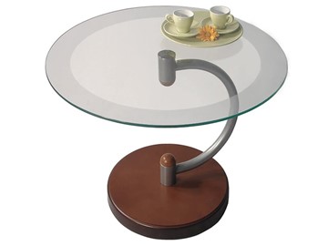 Стеклянный столик в гостиную Дуэт 13Н (металлик средне-коричневый) в Брянске