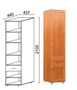 Шкаф двухдверный Александра-1, ПР-4, шимо светлый, МДФ с кожзамом в Брянске