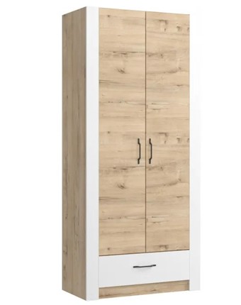 Шкаф гардеробный Ева 5 М1 дуб ирландский/белый матовый в Брянске - изображение