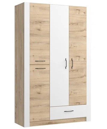 Шкаф гардеробный Ева 5 М2 дуб ирландский/белый матовый в Брянске - изображение