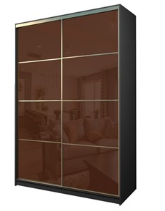 Шкаф 2-х дверный MAX МШ-25-6-18-22, Профиль Золото/Цвет Графит/Oracal Шоколад в Брянске