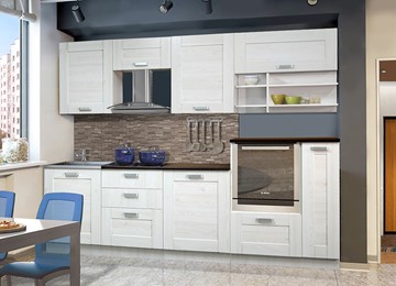 Кухонный гарнитур Марибель Квадро 2700, цвет Белая лиственница в Брянске