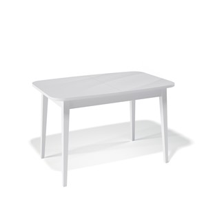 Кухонный раздвижной стол Kenner 1200M (Белый/Стекло белое сатин) в Брянске