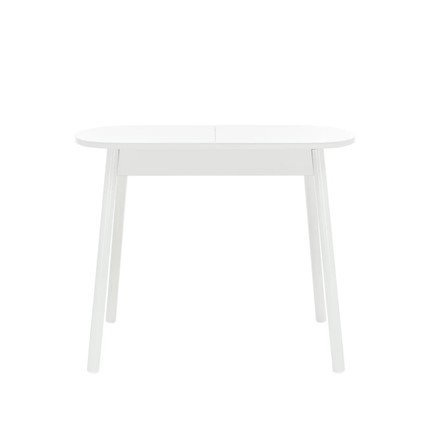 Кухонный раздвижной стол Leset Мидел мини (Металл белый/стекло белое) в Брянске - изображение