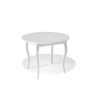 Кухонный стол раздвижной Kenner 1000С (Белый/Стекло белое глянец) в Брянске - предосмотр