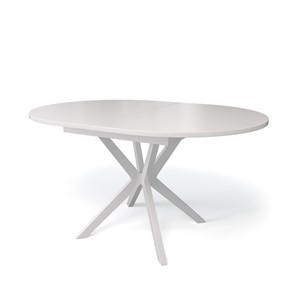 Овальный стол на кухню Kenner B1300 (Белый/Стекло белое сатин) в Брянске