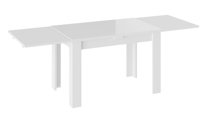Раздвижной стол Норман тип 1, цвет Белый/Стекло белый глянец в Брянске - изображение 1