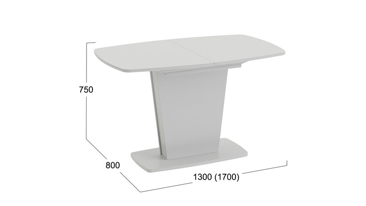 Стол раздвижной Честер тип 2, цвет Белый/Стекло белый глянец в Брянске - изображение 3