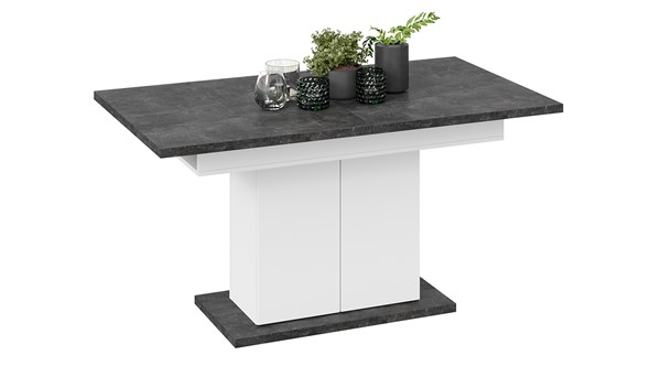 Кухонный раскладной стол Детройт тип 1 (Белый/Ателье темный) в Брянске - изображение