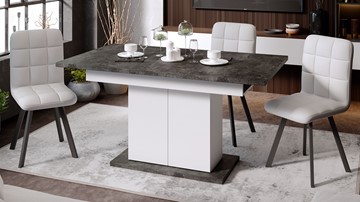 Кухонный раскладной стол Детройт тип 1 (Белый/Ателье темный) в Брянске - предосмотр 6