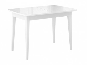 Раздвижной стол Dikline M110 Белый/стекло белое глянец/ножки MM белые в Брянске