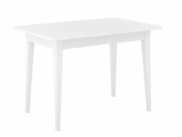 Кухонный раскладной стол Dikline M110 Белый/стекло белое сатин/ножки MM белые в Брянске
