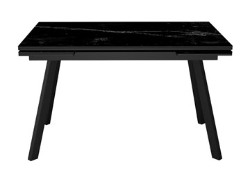 Раздвижной стол DikLine SKA125 Керамика Черный мрамор/подстолье черное/опоры черные (2 уп.) в Брянске