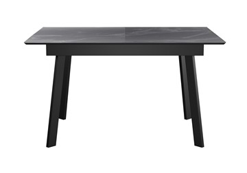 Обеденный раздвижной стол DikLine SKH125 Керамика Серый мрамор/подстолье черное/опоры черные (2 уп.) в Брянске